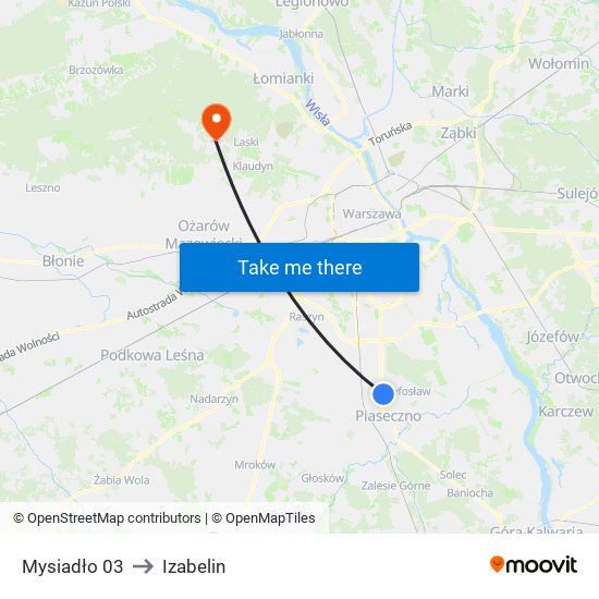 Mysiadło 03 to Izabelin map