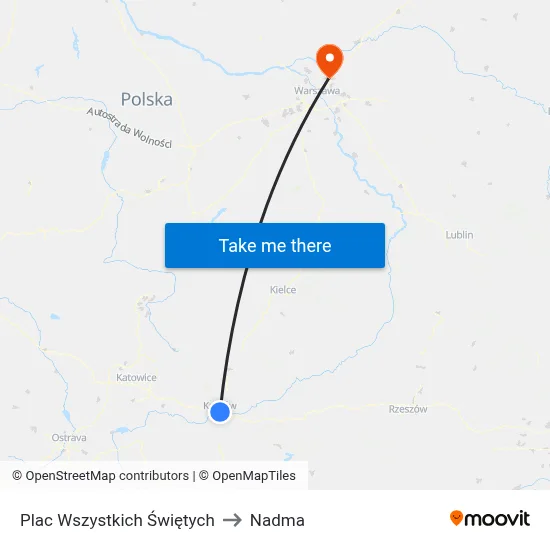 Plac Wszystkich Świętych to Nadma map