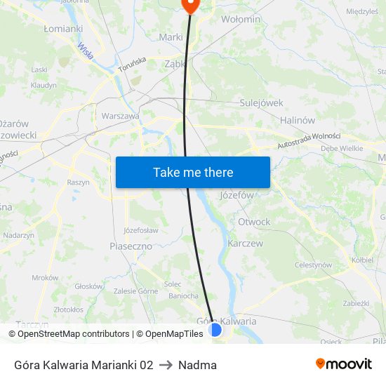 Góra Kalwaria Marianki 02 to Nadma map