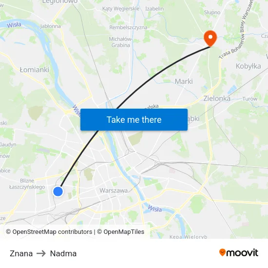 Znana to Nadma map