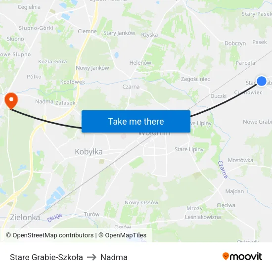 Stare Grabie - Szkoła to Nadma map