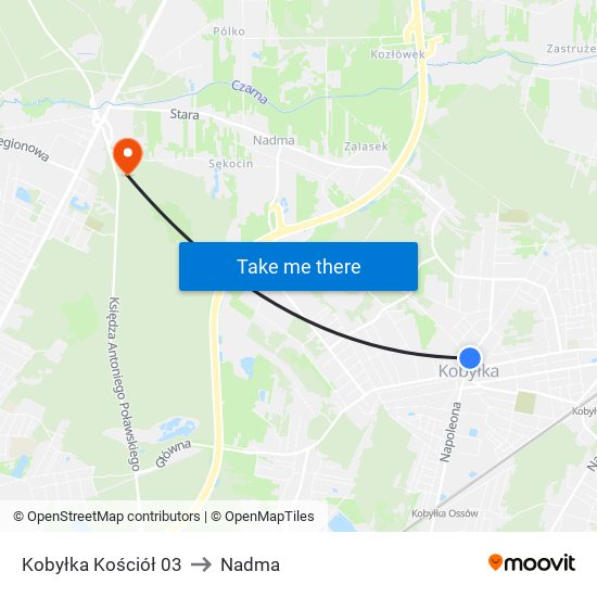 Kobyłka Kościół 03 to Nadma map