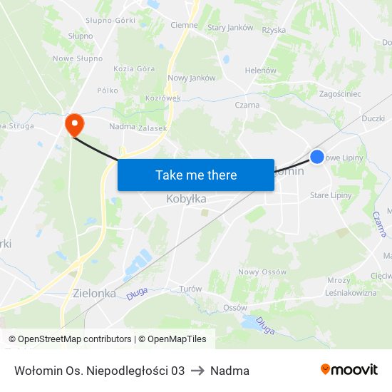 Wołomin Os. Niepodległości 03 to Nadma map