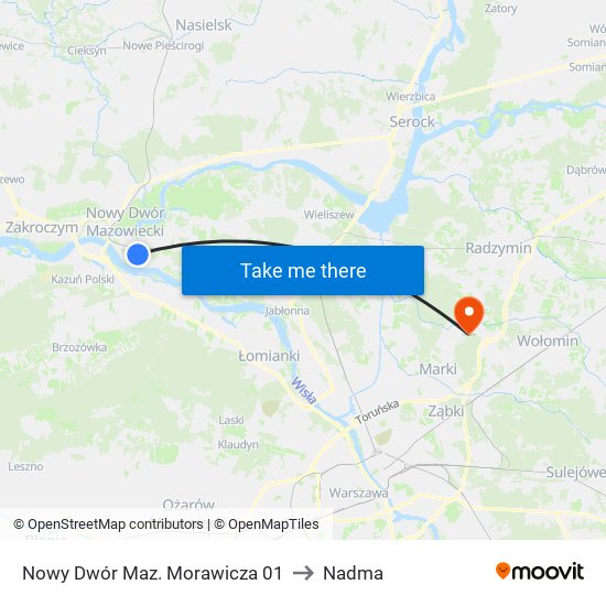 Nowy Dwór Maz. Morawicza 01 to Nadma map