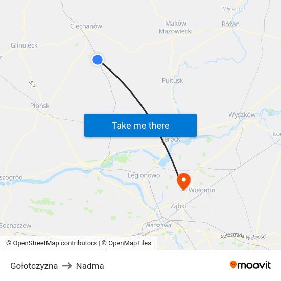 Gołotczyzna to Nadma map