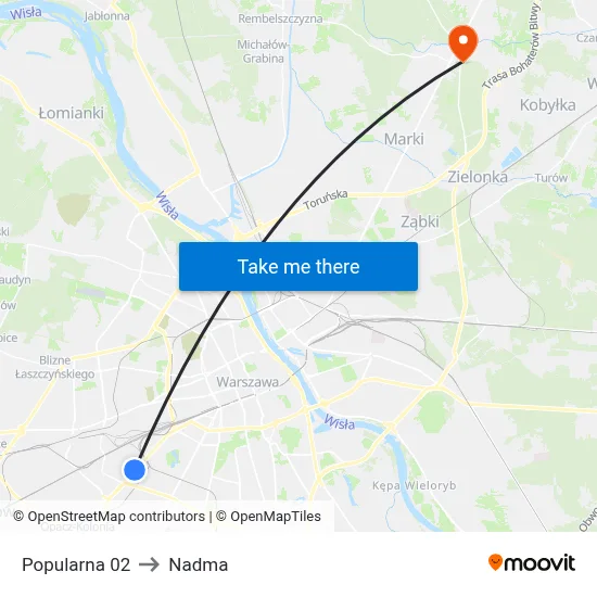 Popularna 02 to Nadma map