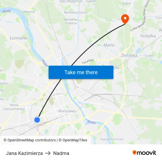 Jana Kazimierza to Nadma map