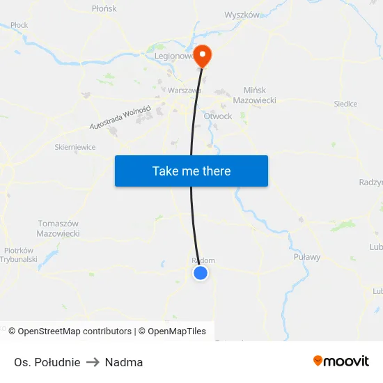 Os. Południe to Nadma map