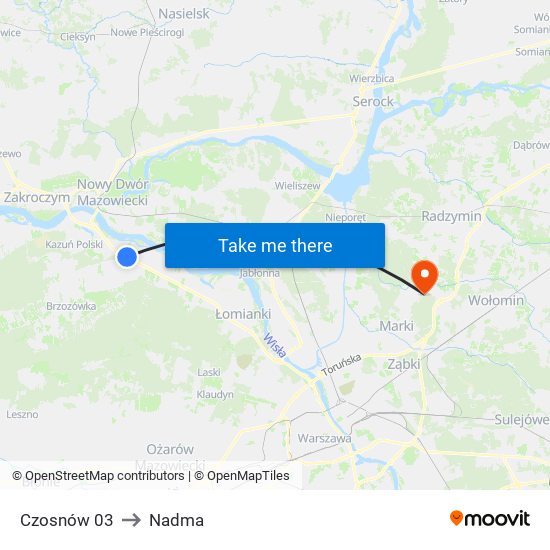 Czosnów 03 to Nadma map