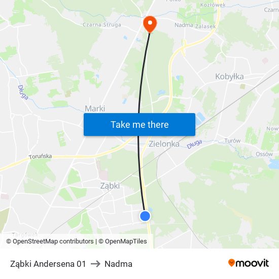 Ząbki Andersena 01 to Nadma map