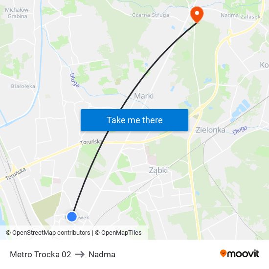 Metro Trocka 02 to Nadma map