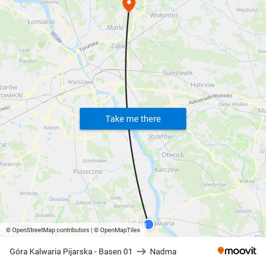 Góra Kalwaria Pijarska - Basen 01 to Nadma map