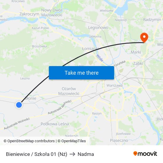 Bieniewice / Szkoła to Nadma map