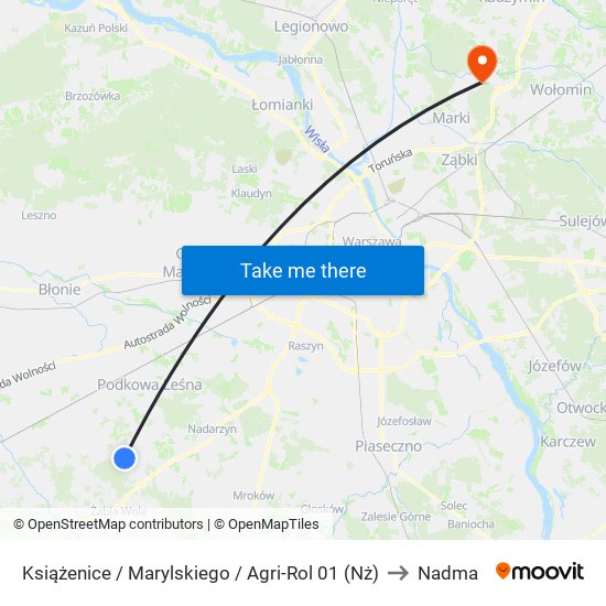 Książenice / Marylskiego / Agri-Rol 01 (Nż) to Nadma map