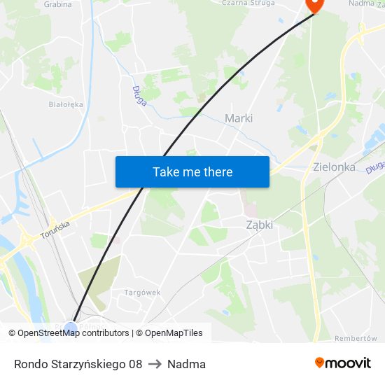 Rondo Starzyńskiego to Nadma map