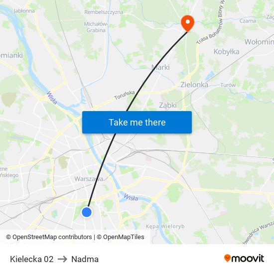 Kielecka 02 to Nadma map