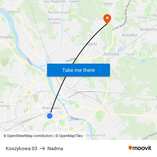 Koszykowa 03 to Nadma map