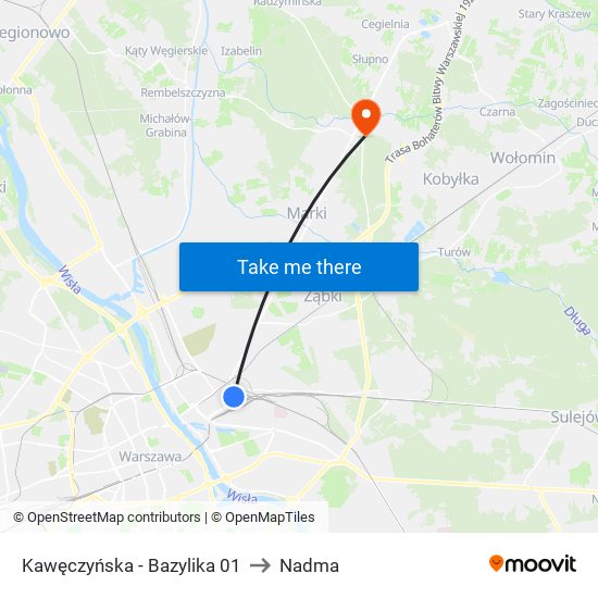 Kawęczyńska-Bazylika to Nadma map