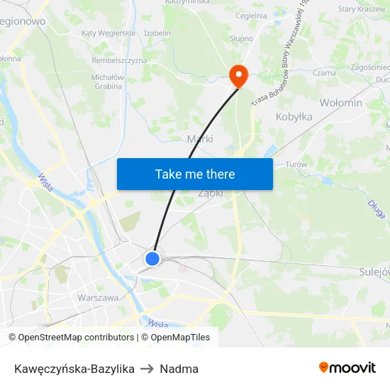 Kawęczyńska - Bazylika to Nadma map