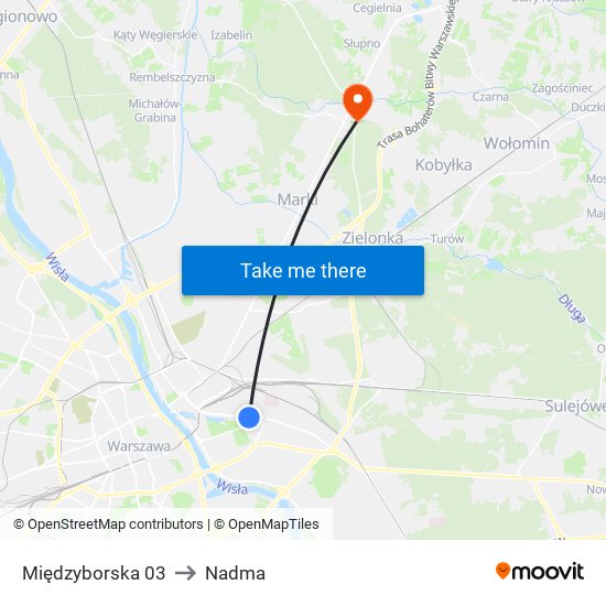 Międzyborska 03 to Nadma map