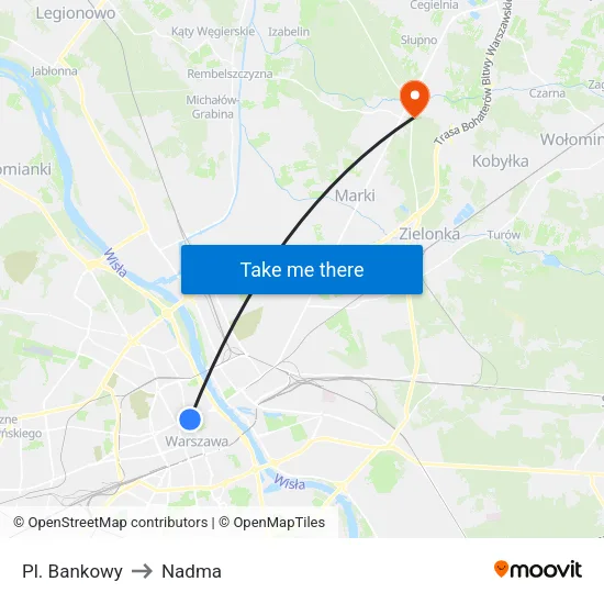 Pl. Bankowy to Nadma map