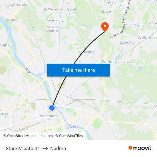 Stare Miasto 01 to Nadma map