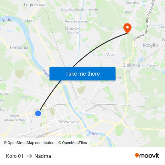 Koło 01 to Nadma map