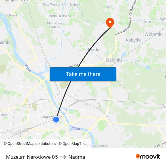 Muzeum Narodowe to Nadma map