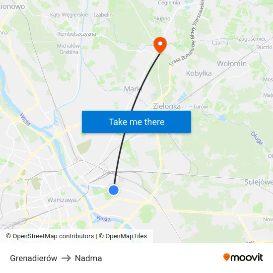 Grenadierów to Nadma map