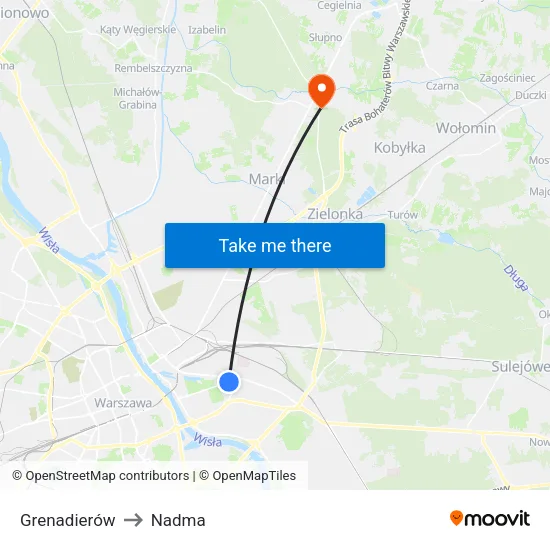 Grenadierów to Nadma map