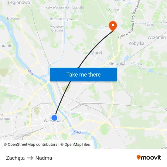 Zachęta to Nadma map