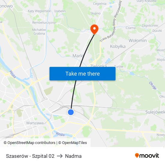 Szaserów - Szpital 02 to Nadma map