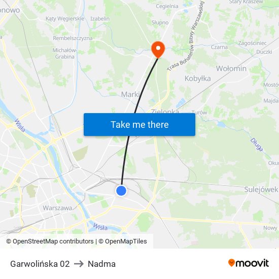 Garwolińska 02 to Nadma map