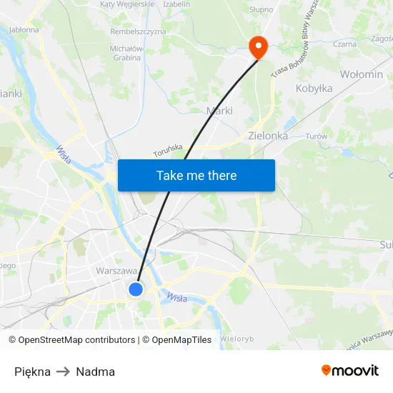 Piękna to Nadma map