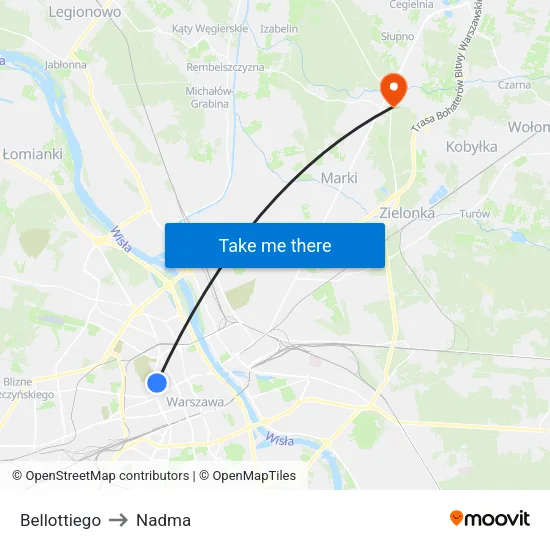 Bellottiego to Nadma map