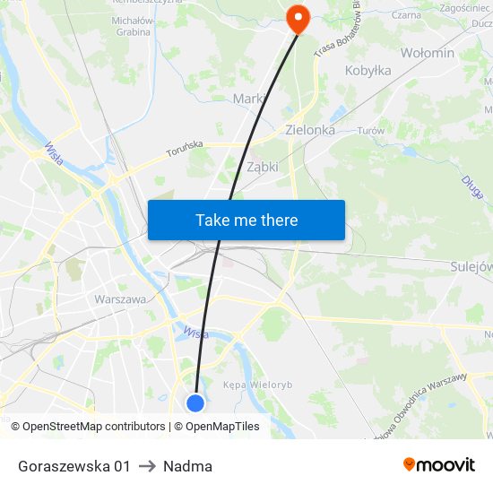 Goraszewska to Nadma map