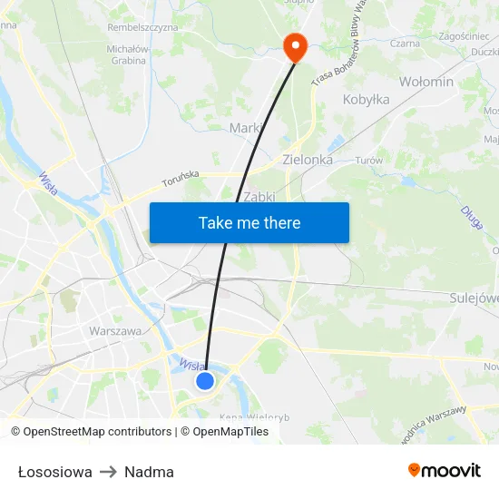 Łososiowa to Nadma map