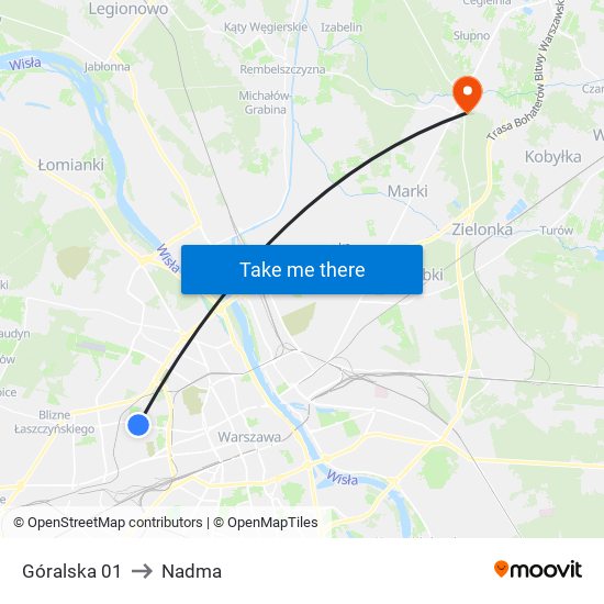 Góralska 01 to Nadma map