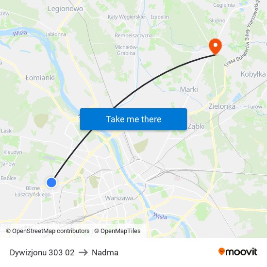 Dywizjonu 303 to Nadma map