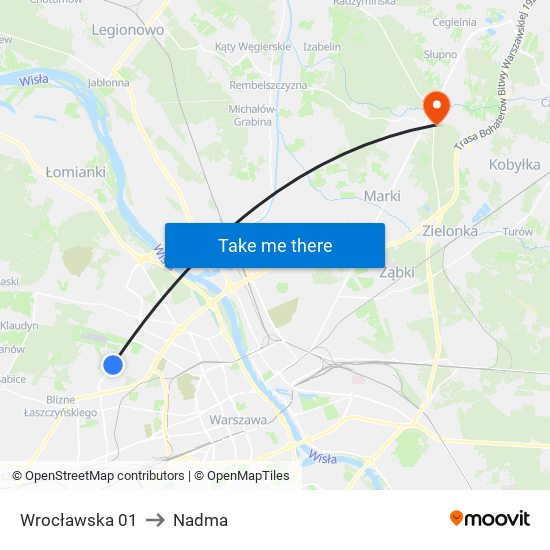 Wrocławska to Nadma map