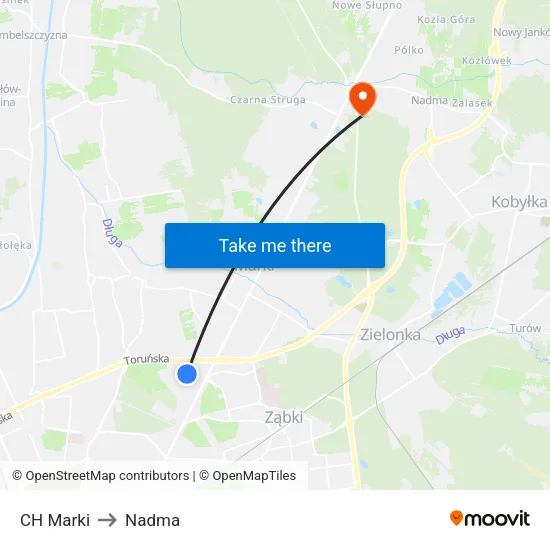 CH Marki to Nadma map