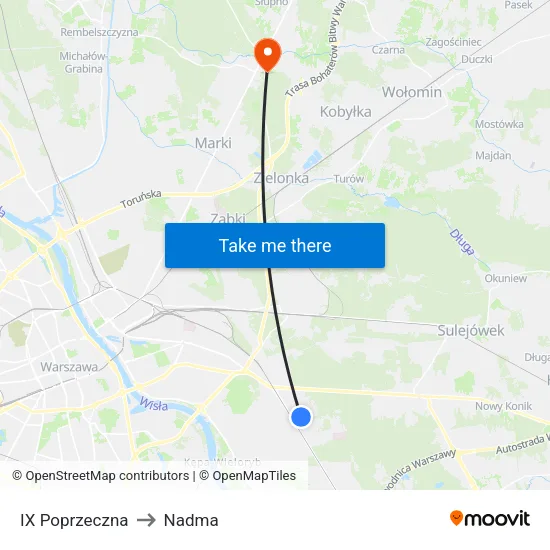 IX Poprzeczna to Nadma map