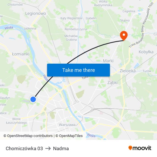 Chomiczówka 03 to Nadma map