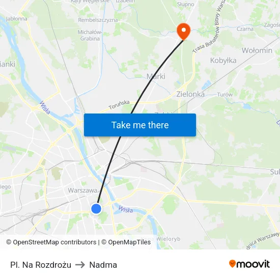 Pl. Na Rozdrożu to Nadma map
