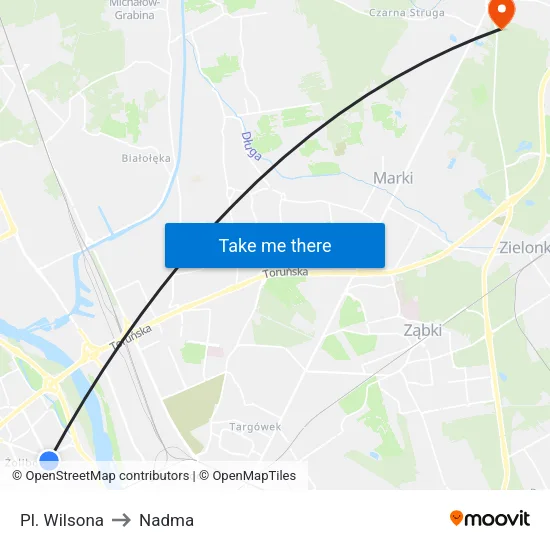 Pl. Wilsona to Nadma map