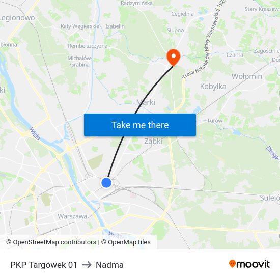 PKP Targówek 01 to Nadma map