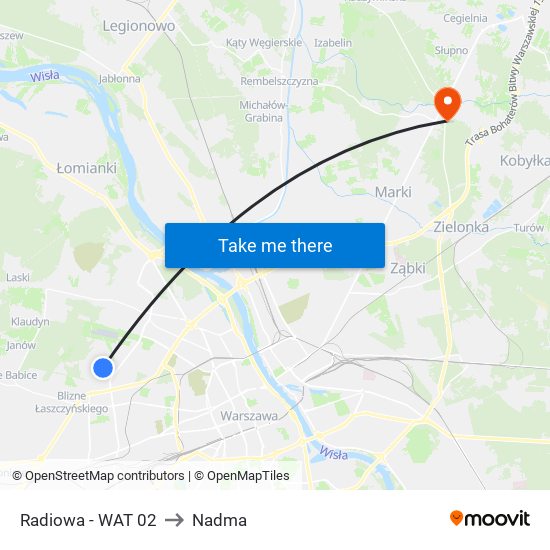 Radiowa - WAT 02 to Nadma map