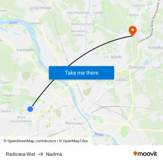 Radiowa - WAT to Nadma map