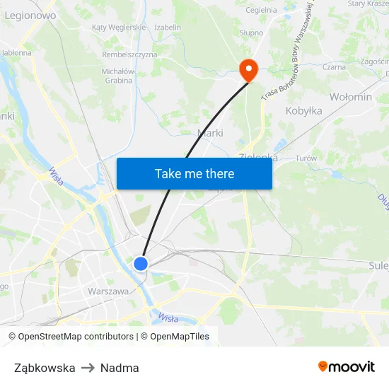 Ząbkowska to Nadma map