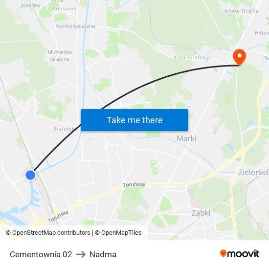 Cementownia 02 to Nadma map